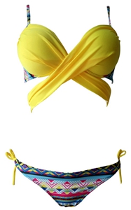 F4690-2 Fashion Sweet Mint Cross Bikini Set Bangdage Beach Swimwear Bathing Suit